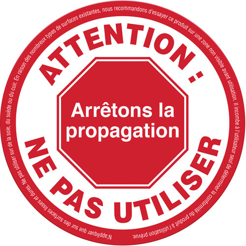 "Caution: Do Not Use" Label, 5-1/8" x 5-1/8", Vinyl, French - SGU495