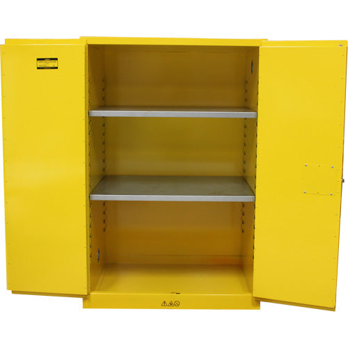 Armoire pour produits inflammables, 90 gal., 2 Porte(s), 43" La x 66" h x 34" p - SGU586