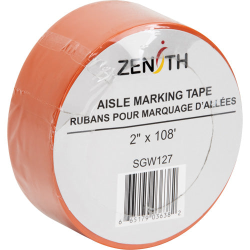 Aisle Marking Tape, 2" x 108', PVC, Orange - SGW127