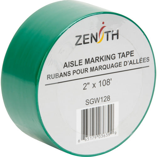Ruban pour marquage d'allées, 2" x 108', PVC, Vert - SGW128