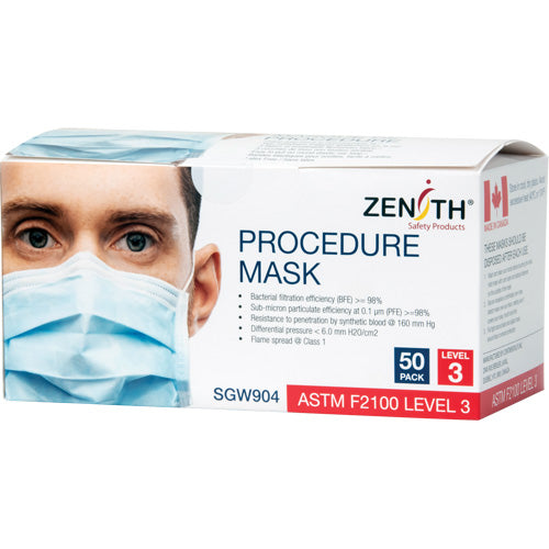 Disposable Procedure Masks, ASTM F2100 Level 3, Class 1 - SGW904