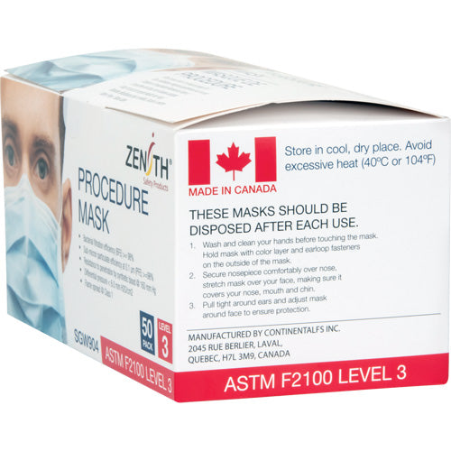 Disposable Procedure Masks, ASTM F2100 Level 3, Class 1 - SGW904