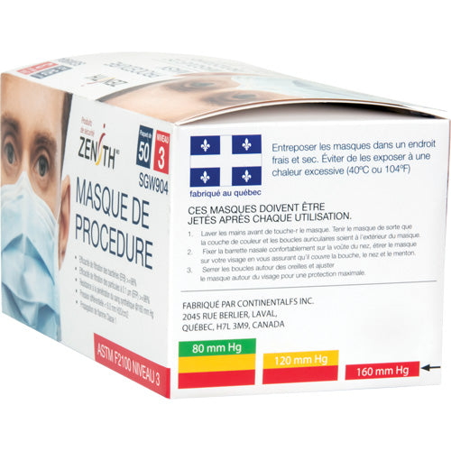 Disposable Procedure Masks, ASTM F2100 Level 3, Class 1 - SGW904