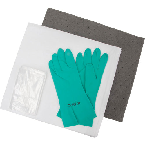 Trousse d'équipement de lutte contre les déversements, Huile seulement/Universel, Sac, Absorbance de 5 gal. US - SGX527