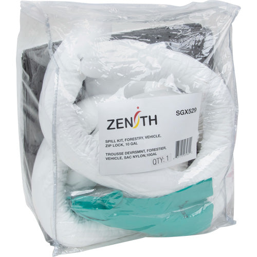 Trousse d'équipement de lutte contre les déversements, Huile seulement/Universel, Sac, Absorbance de 10 gal. US - SGX529