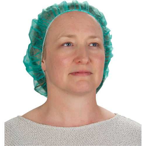 Bonnets bouffants, Polypropylène, 21", Vert - SHA676