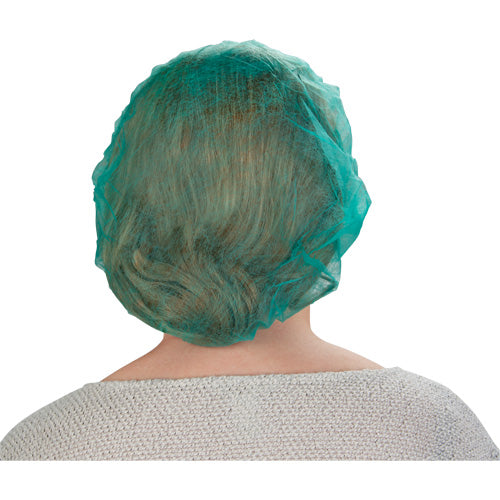 Bouffant Caps, Polypropylene, 24", Green - SHA677