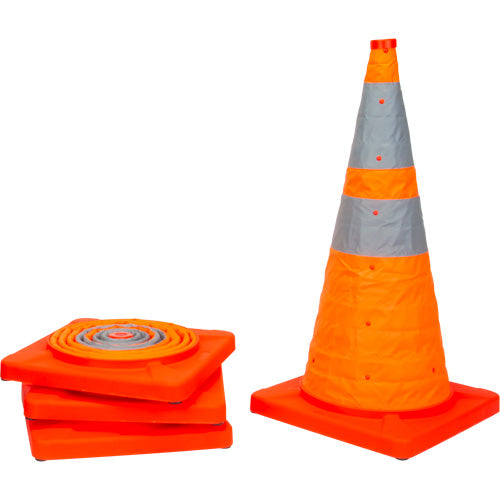 Collapsible Traffic Cone, 28" H, Orange - SHA820