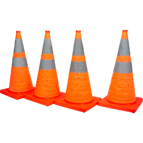 Collapsible Traffic Cone, 28" H, Orange - SHA820
