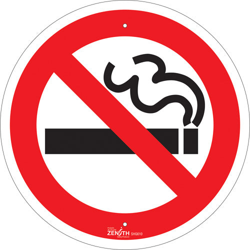 CSA Compliant Safety Sign - No Smoking, 12" x 12", Aluminum, Pictogram - SHG610