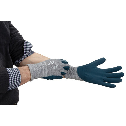 Gants écologiques enduits et légers en mousse de nitrile, calibre 15, enveloppe polyester/rPET