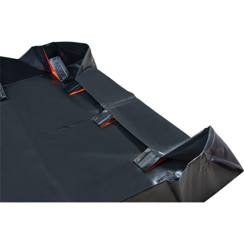 Berme déployable à mur IBX, Capacité 4488 gal. US, 12' la x 50' lo x 12" h, Support à encliqueter - SHK127