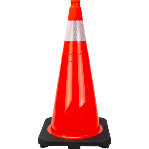 Cône de signalisation de première qualité, 28", Orange, Bande(s) réfléchissante(s) 4" - SHL476