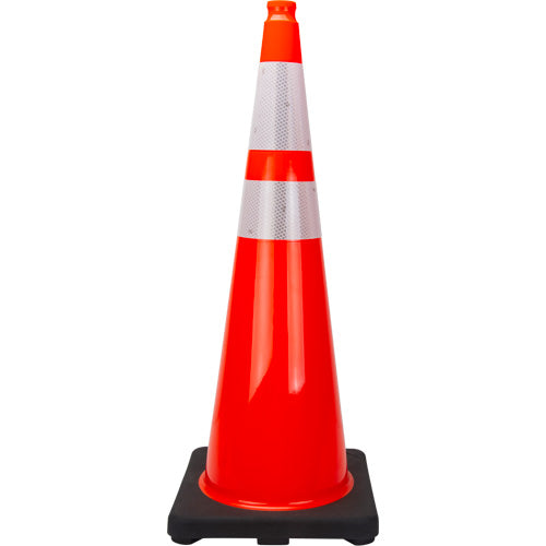 Cône de signalisation de première qualité, 36", Orange, Bande(s) réfléchissante(s) 4" & 6" - SHL481