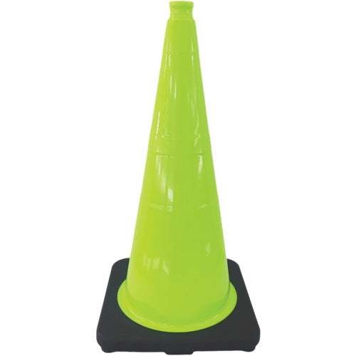 Cône de signalisation de première qualité, 28", Vert lime - SHL482
