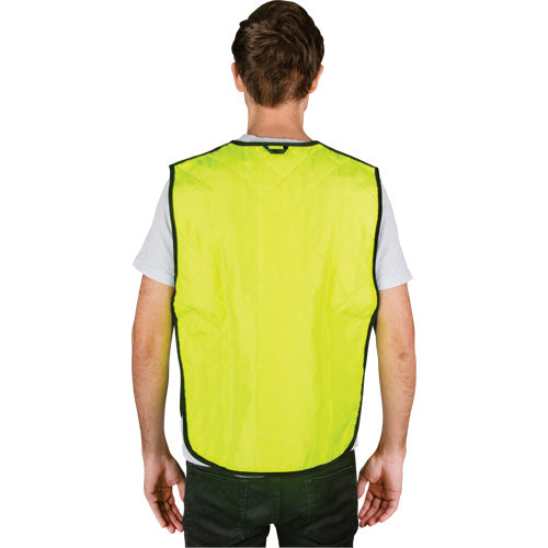 Veste refroidissante à évaporation haute visibilité jaune lime pour protection et confort optimal