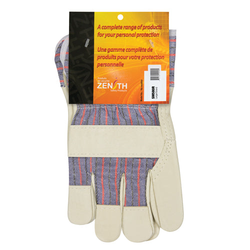 Comfortable, abrasion-resistant fitter's glove, Large, Grain Pigskin palm, Cotton lining - SM580R