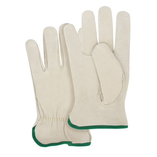 Tight-fitting driver's gloves with full-grain cowhide palm