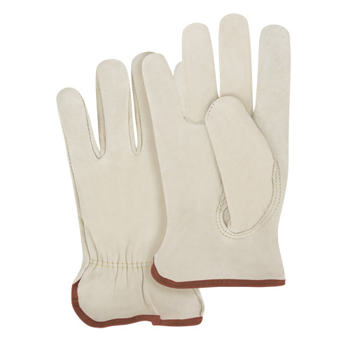 Tight-fitting driver's gloves with full-grain cowhide palm