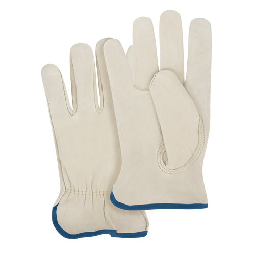 Tight-fitting driver's gloves with full-grain cowhide palm