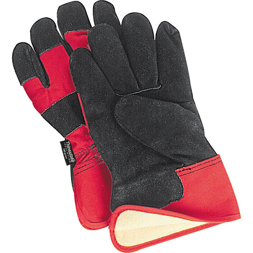 Gants d'ajusteur doublés pour l'hiver à chaleur supérieure, Grand, Paume en Cuir de vache refendu, Doublure en ThinsulateMC - SM609