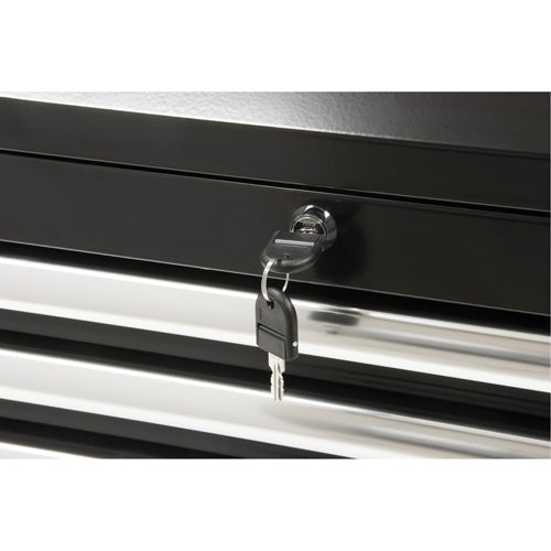 Coffre à outils industriel, 26" la, 4 tiroirs, Noir - TER066