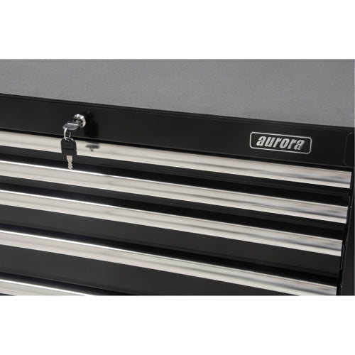 Chariot à outils industriel, 6 tiroirs, 39" la x 20-4/5" p x 25-4/5" h, Noir - TER217