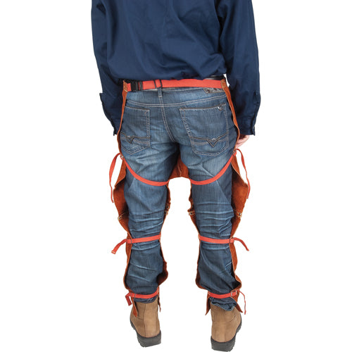 Tablier fendu aux jambes et jambières en cuir, 40" lo, Lava BrownMC - TTU404