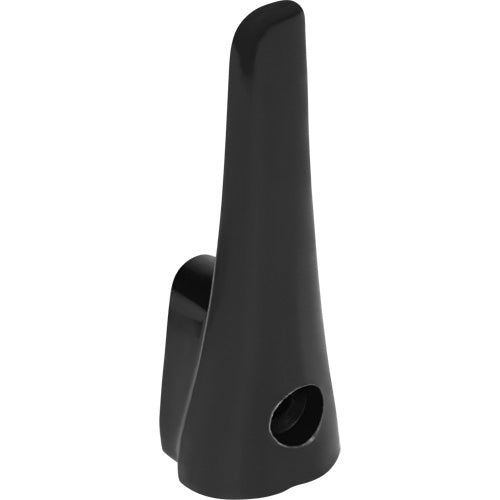 Levier noir en plastique adapté pour chalumeau de gougeage à l'arc avec trou circulaire.