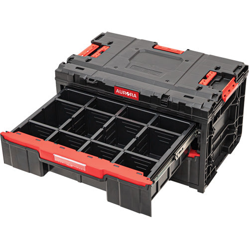 Boîte à outils à 2 tiroirs ArxMC, 23-1/10" x 15" x 13-2/5', Noir - UAX721