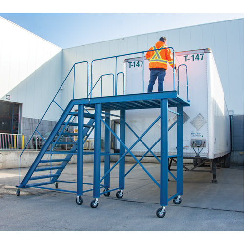 Échelle à neige, Acier, 10 Marches, 99" ha, 85-1/2" p, 48" Marche, Strié - VD708