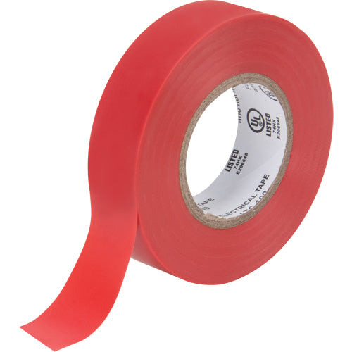 Electrical Tape, 19 mm (3/4") x 18 m (60'), Red, 7 mils - XH383