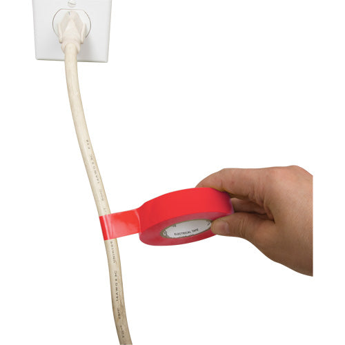 Electrical Tape, 19 mm (3/4") x 18 m (60'), Red, 7 mils - XH383