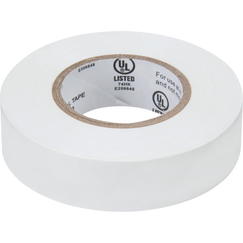 Ruban isolant, 19 mm (3/4") x 18 m (60'), Blanc, 7 mils - XH386