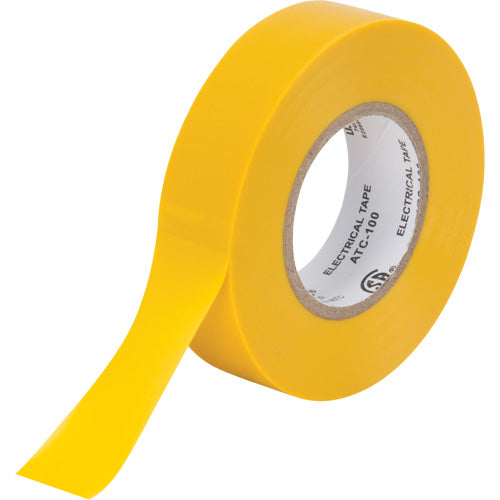 Electrical Tape, 19 mm (3/4") x 18 m (60'), Yellow, 7 mils - XH387