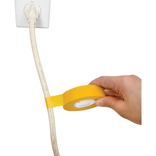 Electrical Tape, 19 mm (3/4") x 18 m (60'), Yellow, 7 mils - XH387