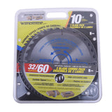 XPRS - Ensemble de 2 lames de scie 10" 32 dents et 60 dents