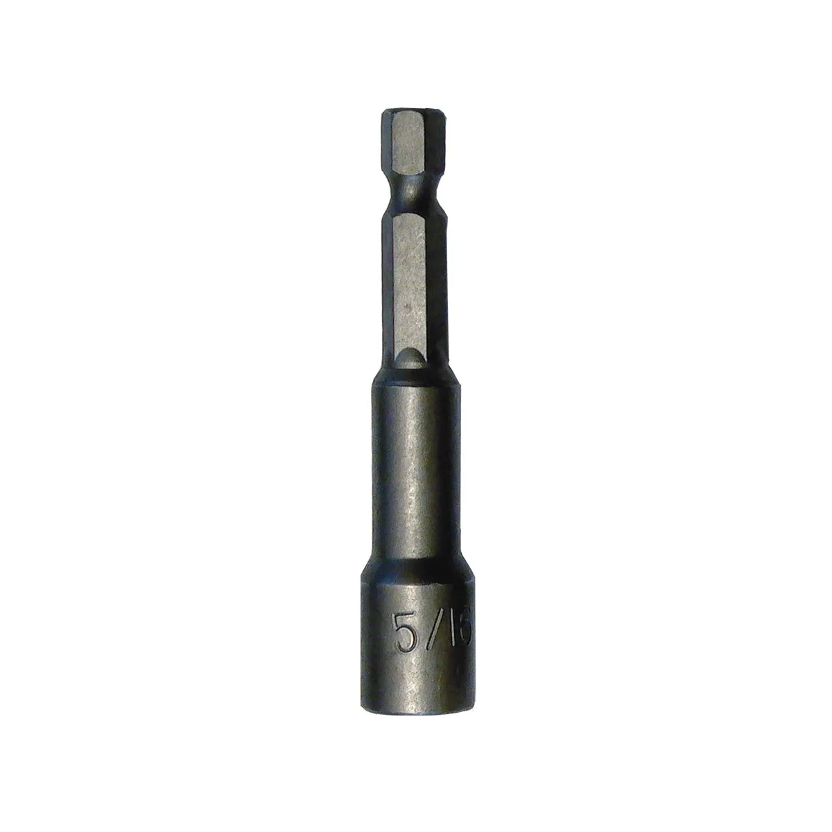 Embout magnétique hexagonal noir avec bague rouge, conçu pour le vissage de boulons ou vis à tête hexagonale à l’aide d’une perceuse ou visseuse électrique.