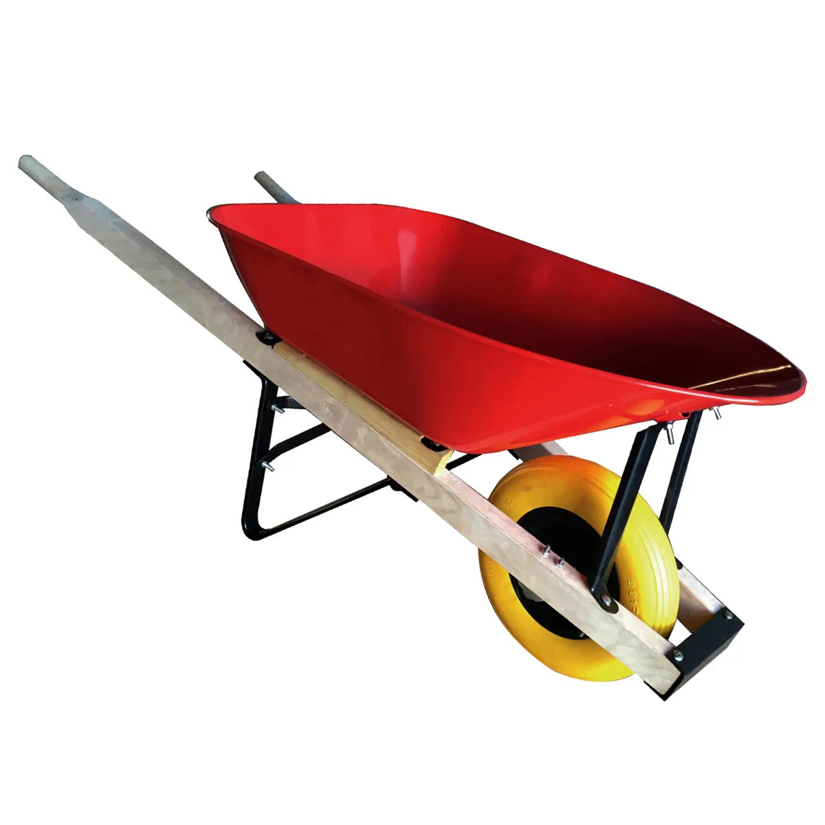 XPRS - Brouette 6 pi³ Plateau en acier Pneu increvable Poignée en bois de 62 po