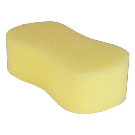Grande éponge jaune en mousse de forme arachide, 10 x 4 x 3 po