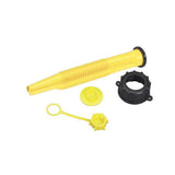 Yellow jerry can replacement parts: pour spout, stopper, cap and collar nut