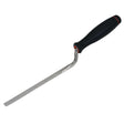 Tuckpointing trowel with 6-3/4 x 3/16 in narrow blade and soft black and red grip
