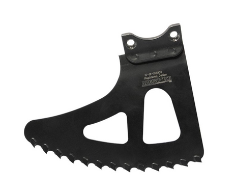 Lame de coupe circulaire Arbortech en acier, à dents courbes, conçue pour les travaux de sculpture ou de découpe précise dans le bois avec des outils spécialisés.


