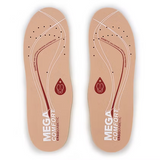 Paire de semelles Mega Comfort Ergodiabetic beiges, vue de dessus