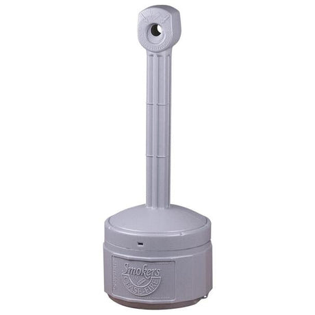 Gray Justrite Smokers Cease-Fire outdoor standing cigarette receptacle