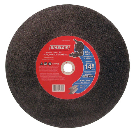 Diablo 14 in metal cut-off disc with red label
