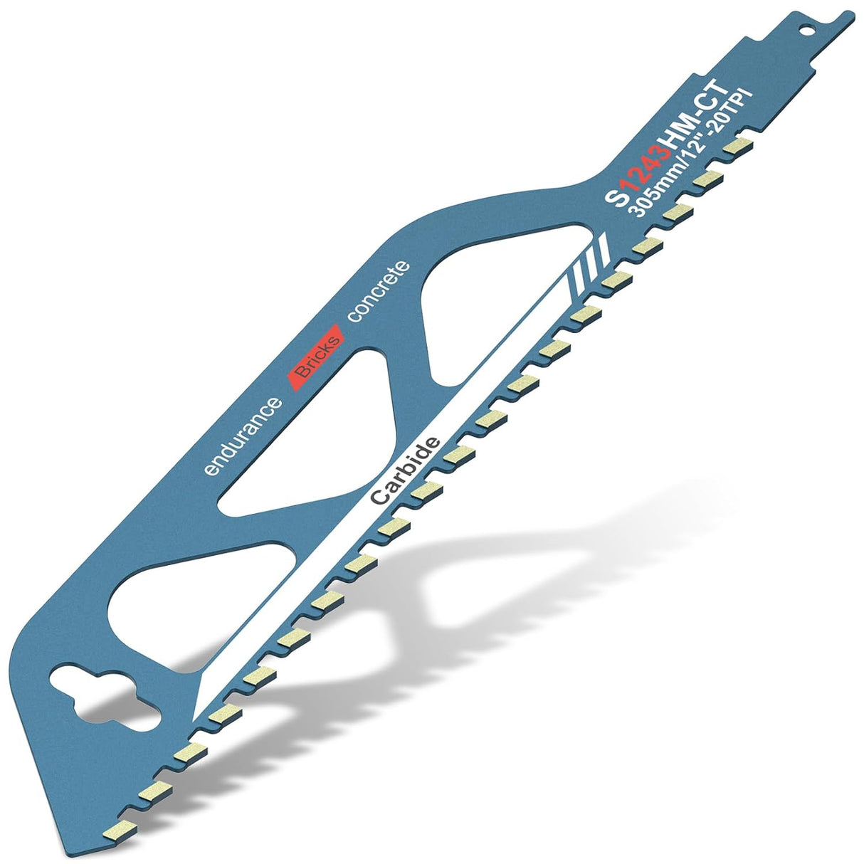 Carbide reciprocating saw blade S1243HM-CT, 305 mm (12 in), for brick and concrete