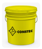 Chaudière en plastique jaune Constec avec couvercle et anse métallique