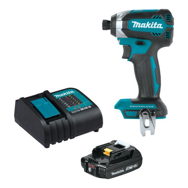 Makita DTD153 impact driver kit with charger and 18V 2.0 Ah battery