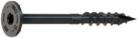Vis de charpente noire Simpson Strong-Tie SDW, tête ronde à empreinte Torx et pointe autoperceuse